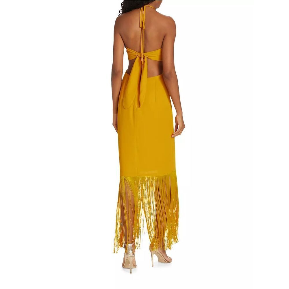 No Pise La Grama Arrecife Cut Out Fringe-Trim Maxi Dress - Picture 4 of 11